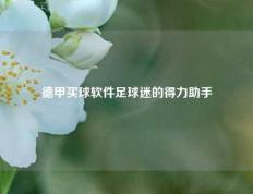 德甲买球软件足球迷的得力助手