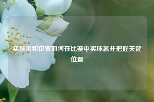 买球赢和位置如何在比赛中买球赢并把握关键位置