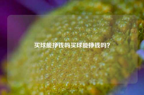 买球能挣钱吗买球能挣钱吗？