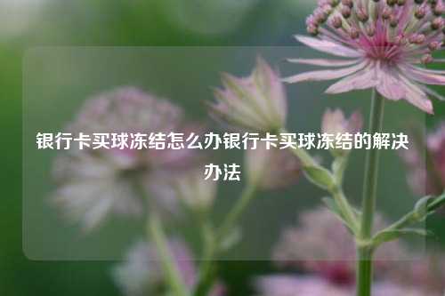 银行卡买球冻结怎么办银行卡买球冻结的解决办法